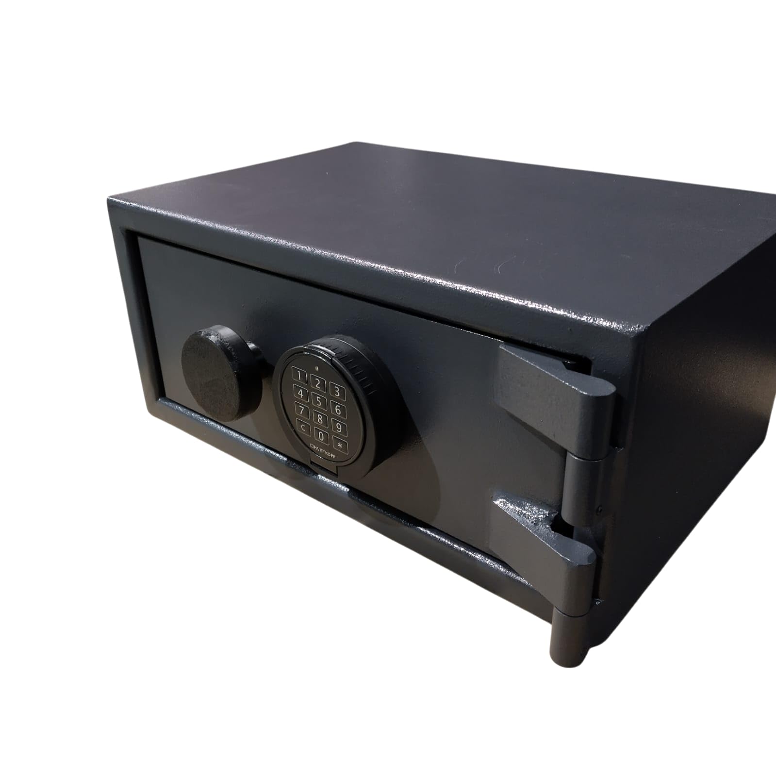 Caja Fuerte Electrónica de Alta Seguridad, Acero al Carbono, 50x30x45 cm, Antitaladro, Gris RAL 7016