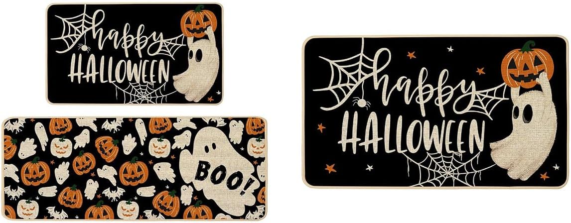 Baccessor Halloween Kitchen Rugs and Doormat, Seasonal Holiday Home Decor