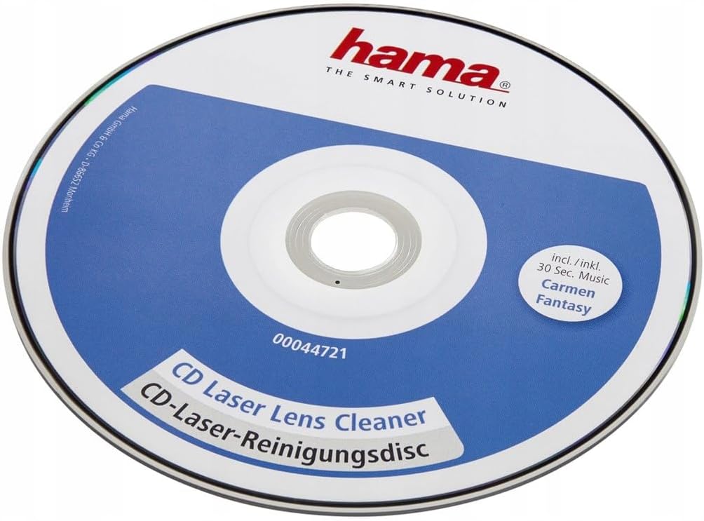 Từ trên xuống view of the Hama CD Laser Cleaning Disc.