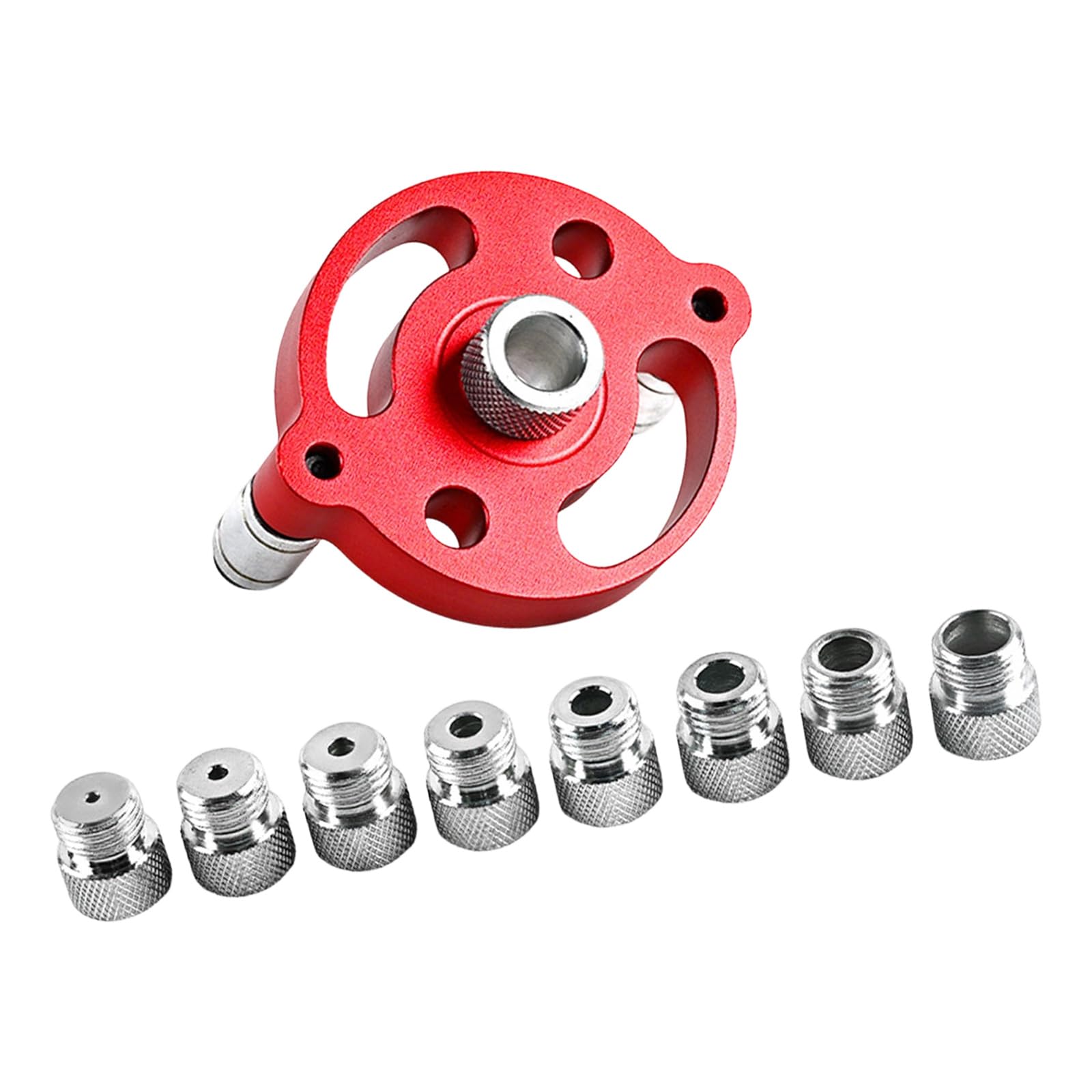 QIAOLIDA Professional Aluminum Dowel Jig Drill Guide Vertical Pocket Hole Jig Woodworking Hole Drill Positioner Locator Tool