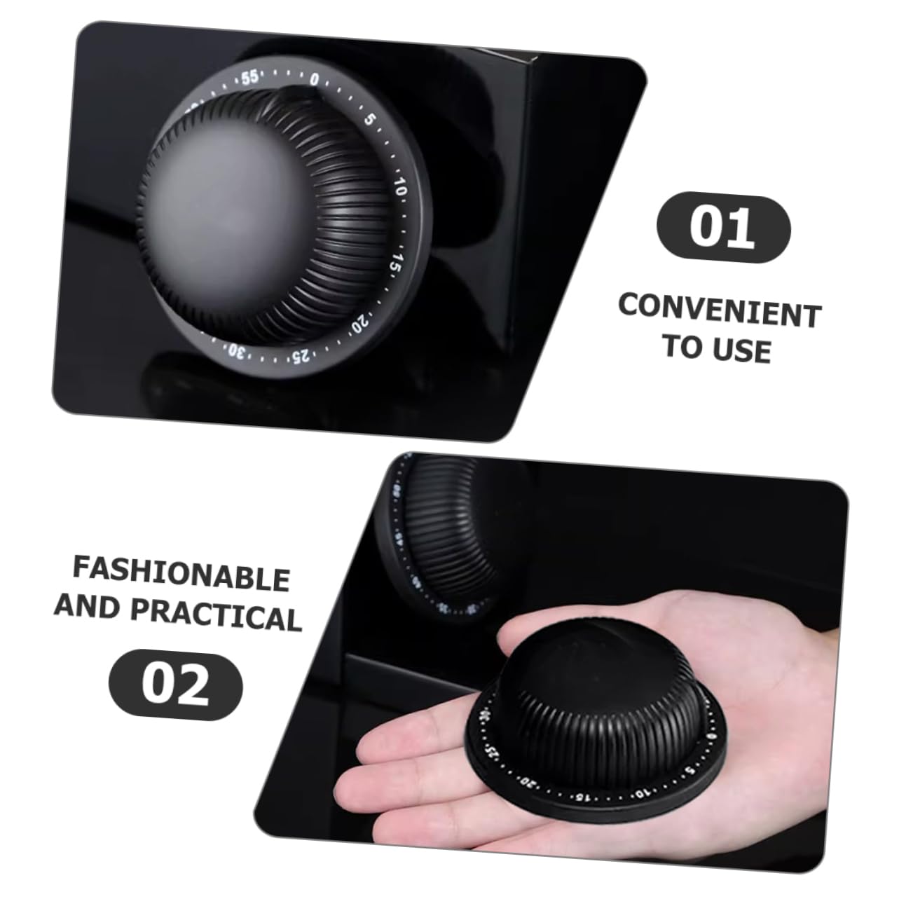 Artibetter 4piezas Temporizador Mecánico Inoxidable para Cocina Cronómetro De y para Cocinar y Asignaciones Diseño Elegante y