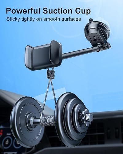 Miniatura 7 de OATSBASF Soporte de teléfono de cuello de cisne para automóvil, rotación de 360, soporte de teléfono para automóvil, tablero de instrumentos,