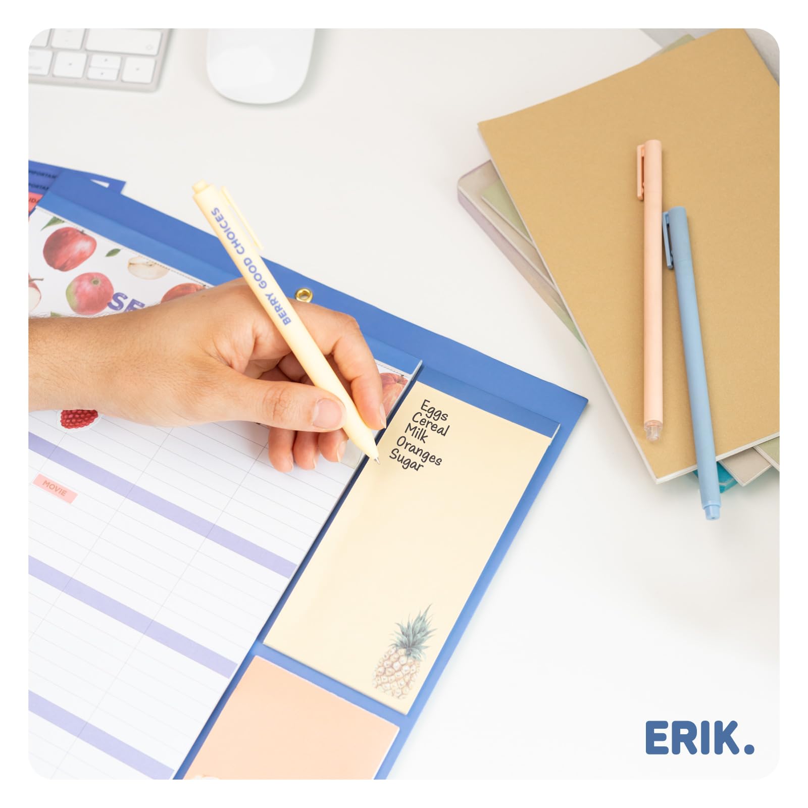 Calendrier Magnétique Frigo Fruits 2025-2026 | Planificateur Mensuel 16 mois Grupo Erik