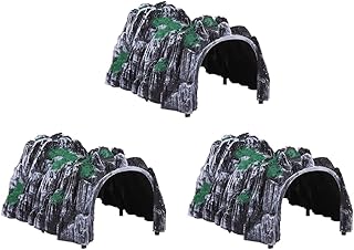 Train Tunnel N Scale Train Accessories 3pcs Railway Model Scenery Train Tunnel Models Plastic Rockery Tunnel Train Cave Tunnels for Railway Accessories Woodland Scenics Model Train Table