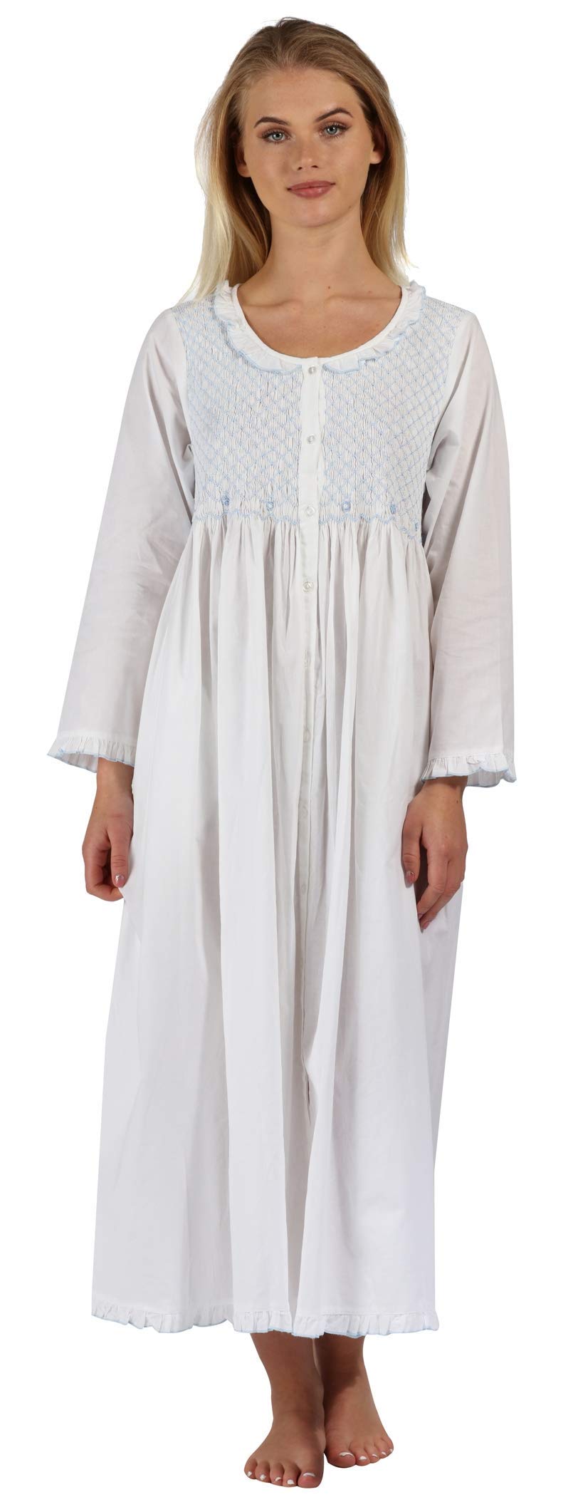 The 1 for UWomens Nightgown - Victorian Nightgowns for Women, Elsa 100% Cotton Housecoat