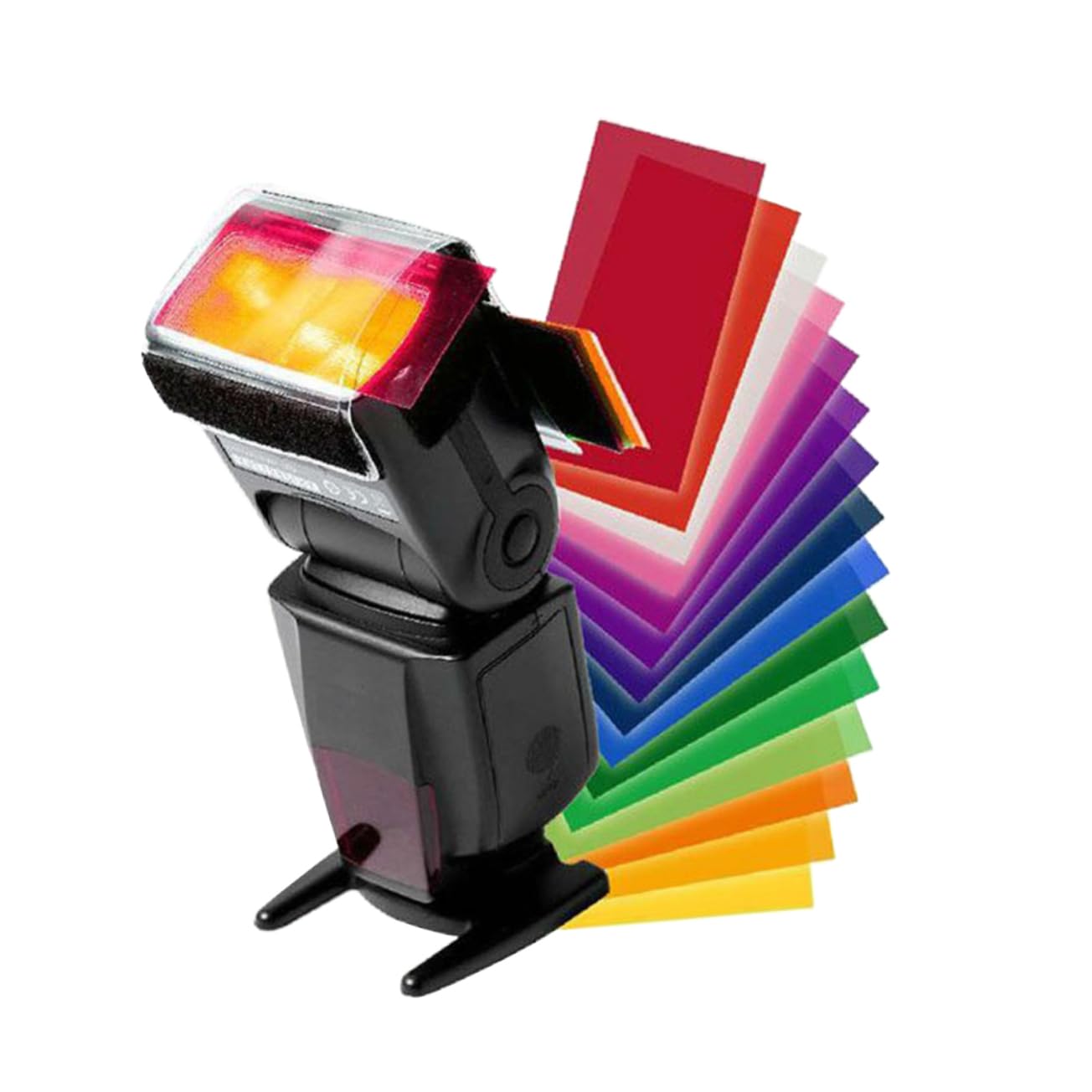 LIFKICH 12 Gels Filter Card Flash Gel Filter Light Control Filter Color Stability Filter Color Filter Gel Colorful