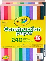 Vista 3 de Crayola Paquete a granel de papel de construcción (480 hojas), 10 colores surtidos, 9 x 12, suministros de arte y manualidades para el aula
