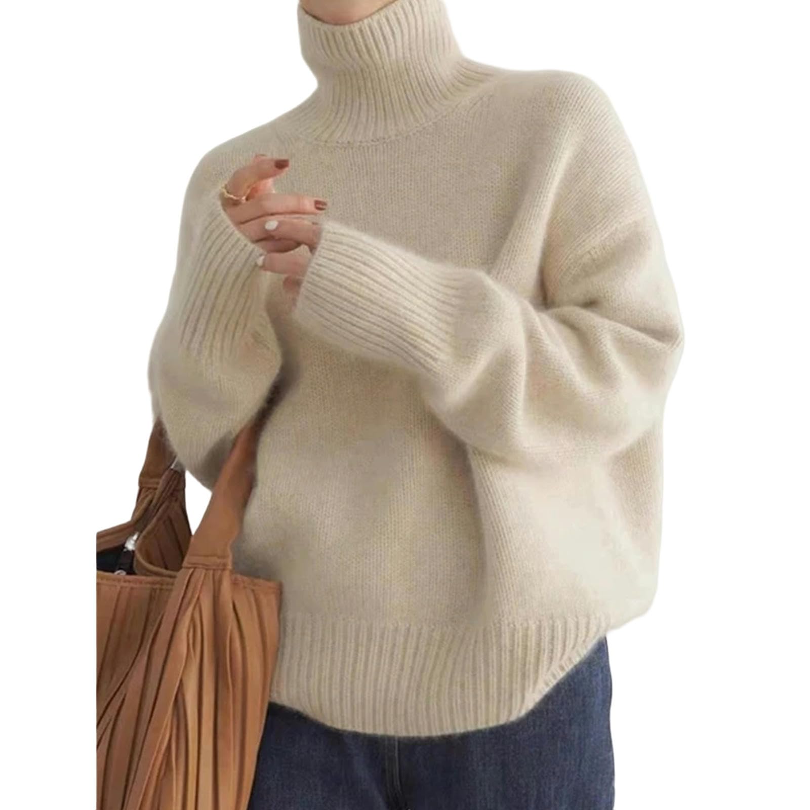 Maglione Donna Donne Autunno Inverno Inverno Fauci in Lana in Lana Cucini Casual A Maniche Lunghe A Maniche Lunghe