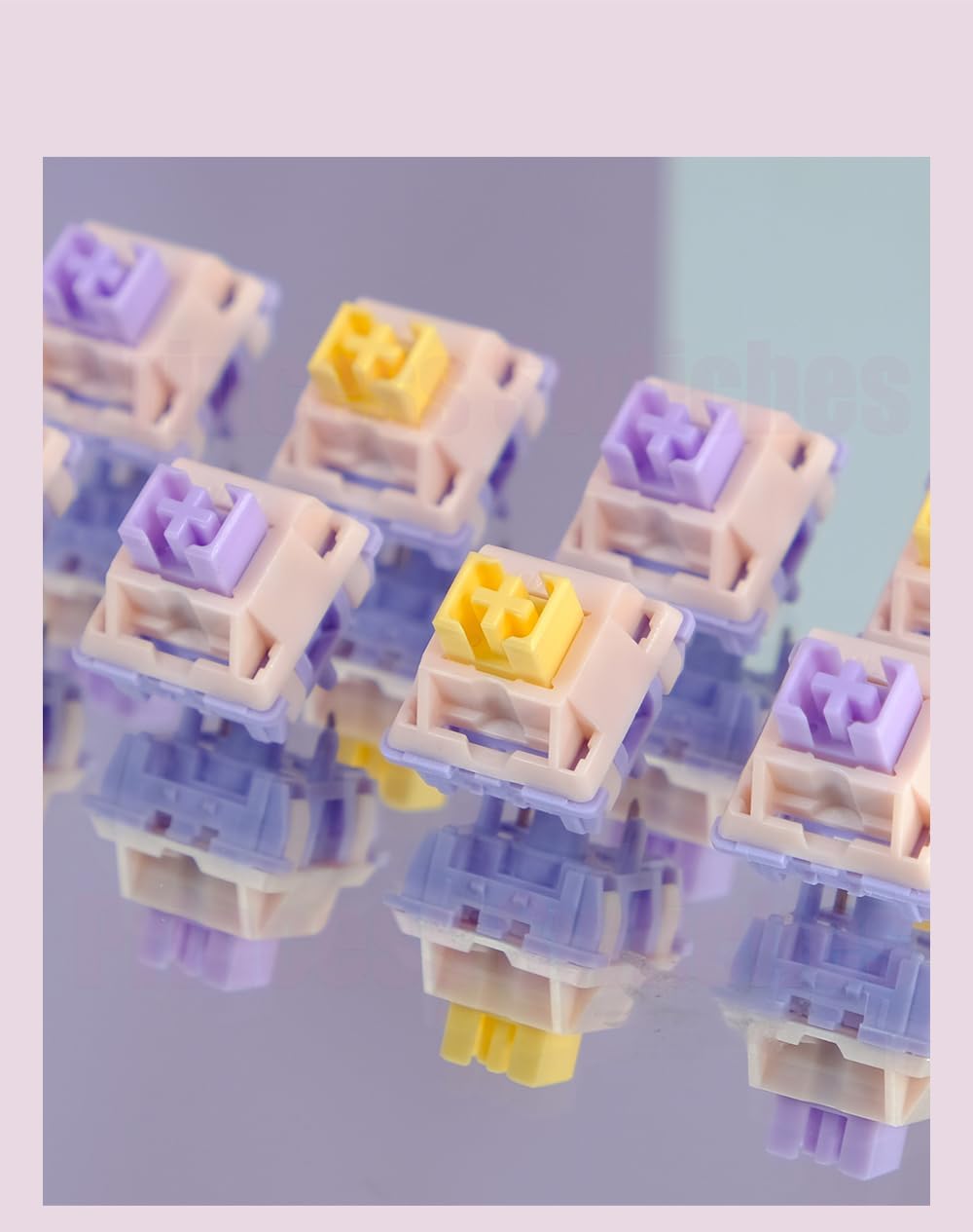 KPREPUBLIC MMD Princess Switch V3 Box LinearRGB SMD 5pin 48g 53.5g 62g 46.5g for Mechanical Keyboard POM PTFE PC HiFi Factory Pre Lubed (Pr V3 Linear 53.5g Switch x90)