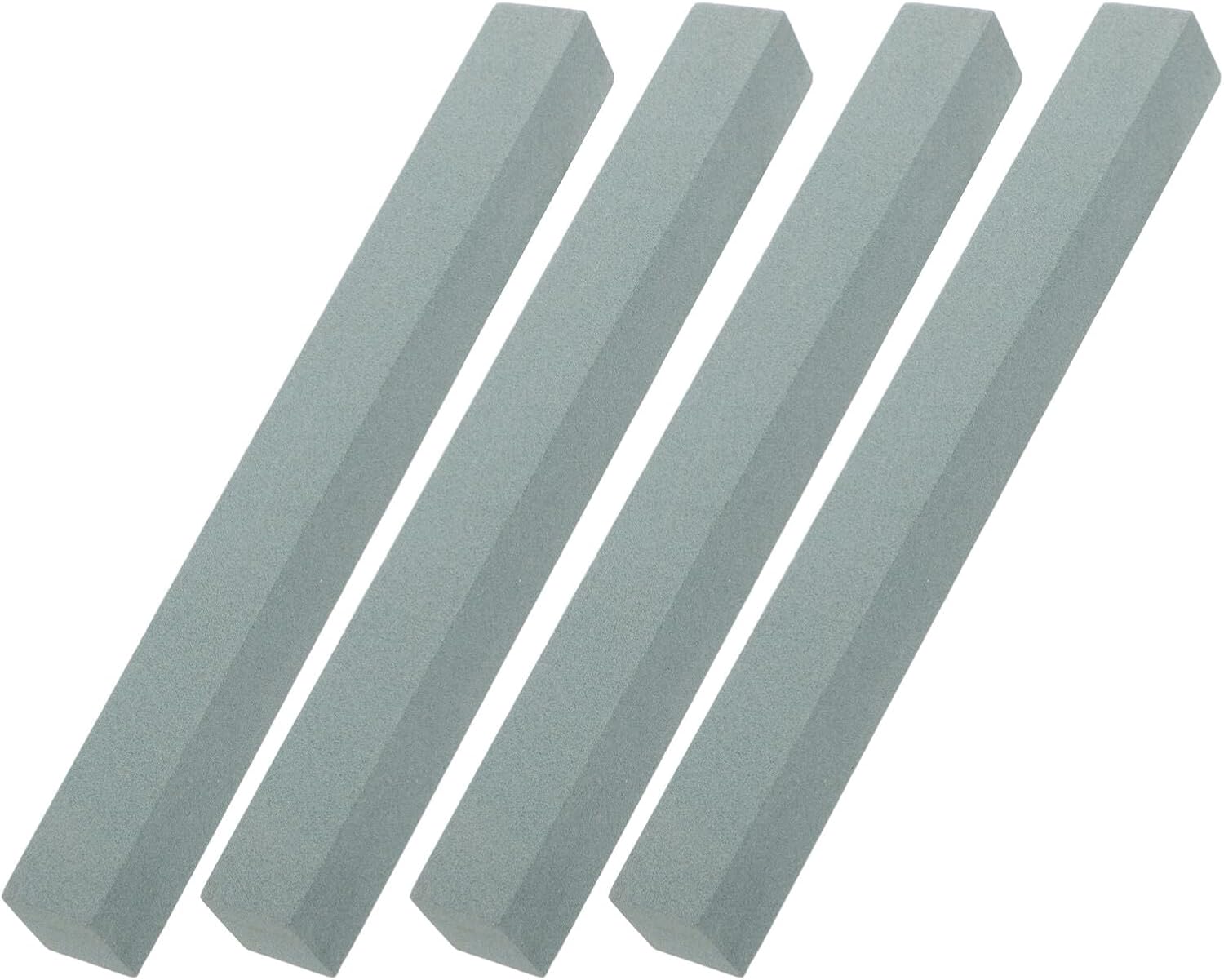 OFFSCH Silicon Carbide Polishing Sticks 4pcs 7.8" X 0.8" Grinding Rods for Jewelry and Stone Polishing, Small Sanding Tools for Model Making and Craft Buffing