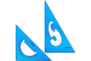 EBOOT Large Plastic Triangle Square Ruler Set