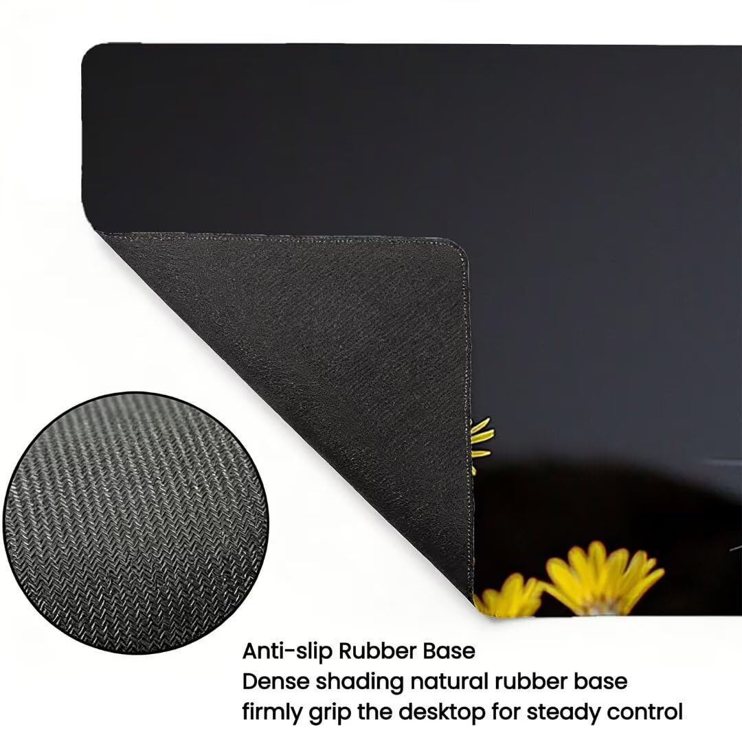 Podkładka pod mysz do gier XXL - 1400 x 600 x 3 mm - kot duża antypoślizgowa podkładka pod klawiaturę biurową z przeszytymi krawędziami, krajobrazowa duża podkładka pod mysz do gier do biura i domu
