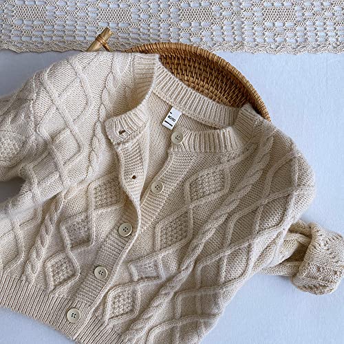 Toddler Baby Boys Cardigan Sweater Button Warm Knit Cardigan Coat Long Sleeve Jacket Outerwear For Fall Winter Oatmeal #TOP4
