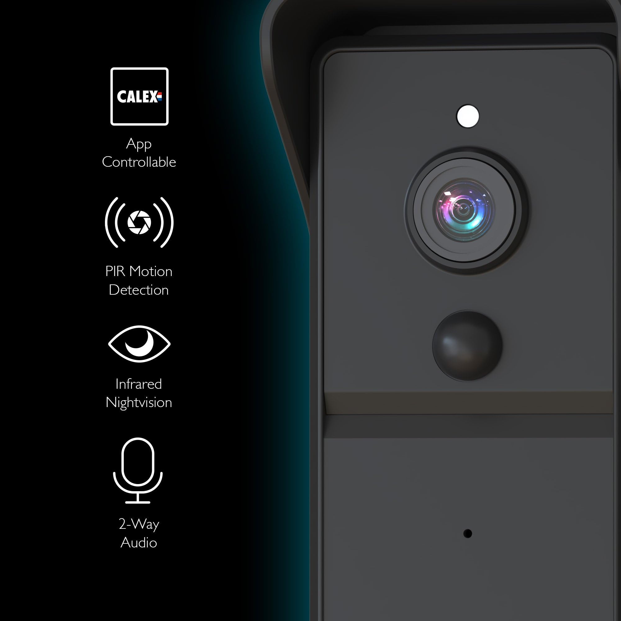 Videocitofono Smart Senza Fili, WiFi, Full HD 1080P, Rilevamento Movimento, Audio Bidirezionale, Visione Notturna, USB Chime Incluso