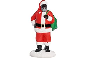 3.85 Inch Black Santa: African American Santa Figurine Decor