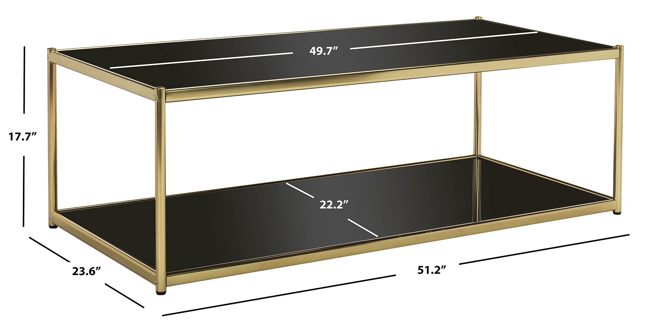 Amazon.co.jp: Safavieh Home Collection Zola ゴールドとガラス