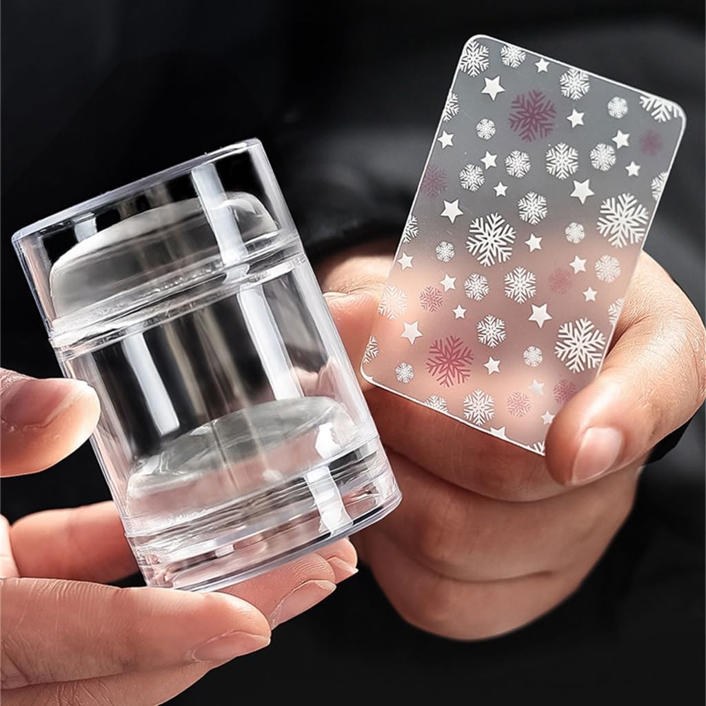 Clear Jelly Silicone Nail Stamper Nail Stamping Kit Manicure Nail Supplies