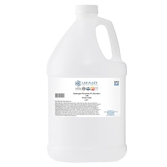 Lab Alley Hydrogen Peroxide 6% Lab Grade Reagent, Stabilized Solution for Laboratory and Industrial Use, 1 Gallon