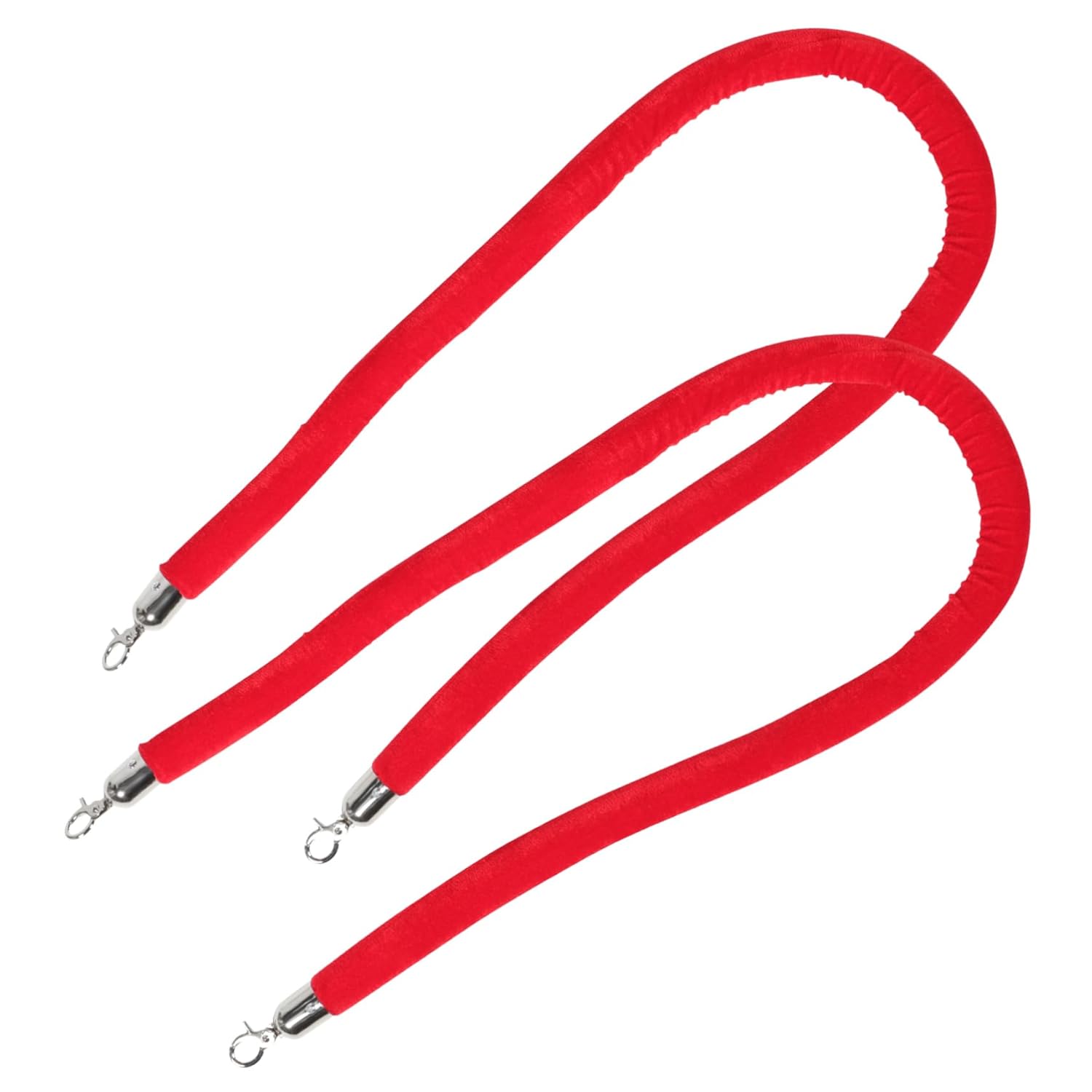 2pcs Velour Rope for Stanchions Barrier Rope with Hooks for Events Theaters and Upscale Gatherings Decorative and