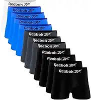 Kit 12 Cuecas Boxer Reebok Masculinas Microfibra Adulto Box Sem Costura