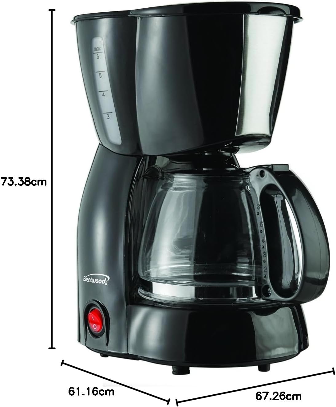 Brentwood Coffee Maker, 4-Cup, Black