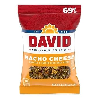 David Seed Sunflower Seeds, Nacho Cheese, 0.8 Ounce, 36 count