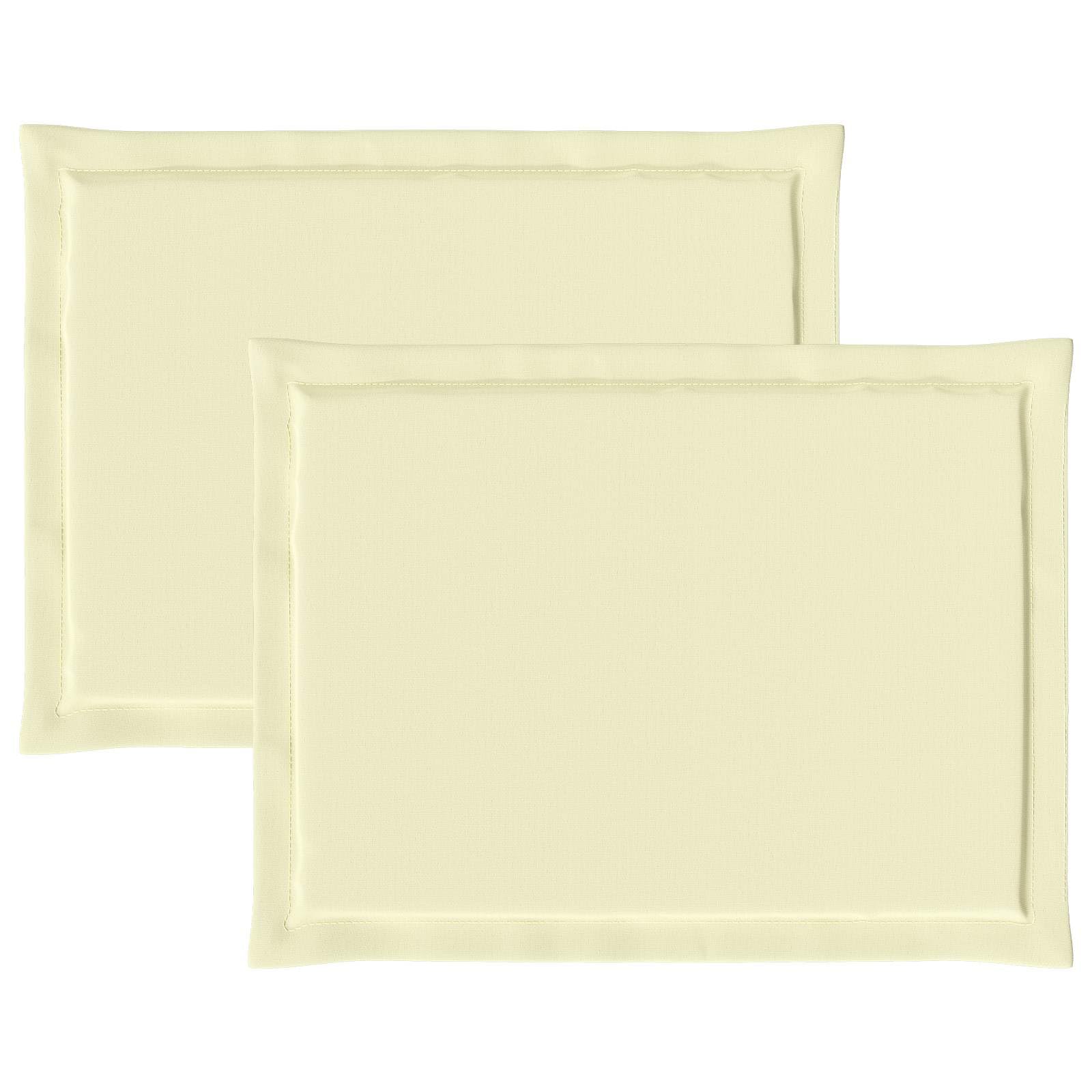 2 cojines color crema, 47 x 36 x 2 cm, poliéster, resistente a la intemperie, para jardín, terraza, balcón, oficina, ergonómico, con funda antideslizante y elevador de asiento para coxis