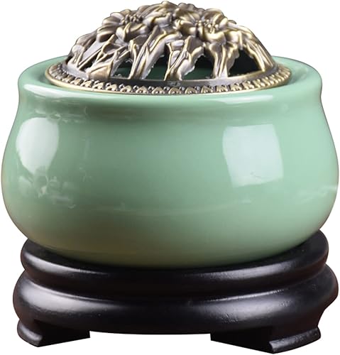 Miniatura 1 de Quemador de incienso eléctrico con temporizador, quemador de fragancia de cerámica de temperatura ajustable, difusor de aceite perfumado de resina