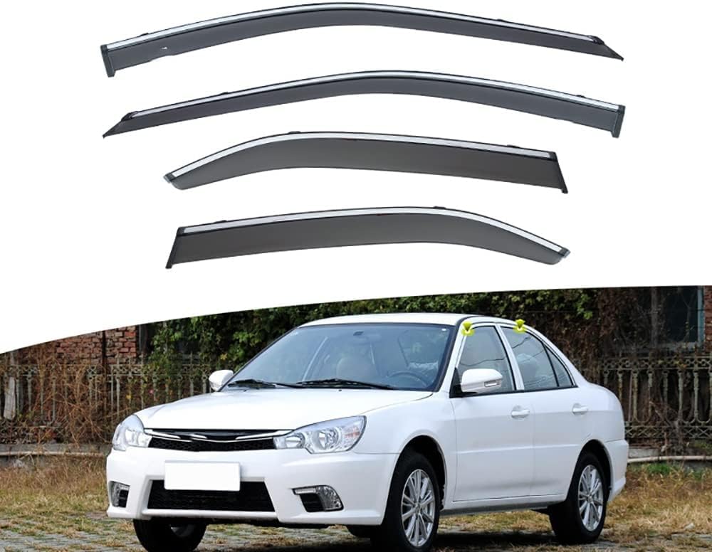 PANXUC Car Wind Deflectors for Mitsubishi V3 2008, Side Window Wind Rain Deflector Window Visor Sun Rain Guard Smoke Guards