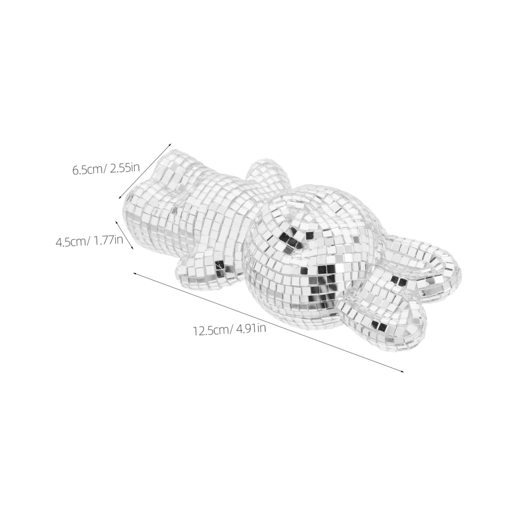 OUNONA Tiny Disco Ball Mirror Decorations Lockers Easter Party Supplies Shiny Mosaic Rabbit Design Retro Festival Ornaments Disco Ball Party Supplies