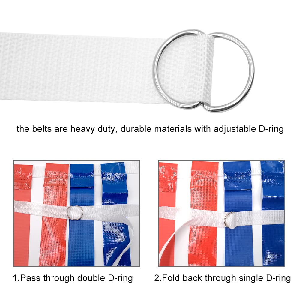 Set di bandierine da calcio per giocatori, 14 cinture resistenti e durevoli con 42 bandiere, bonus 4 coni e 1 borsa con coulisse (21 bandiere rosse e 21 bandiere blu), attrezzatura per allenamento di