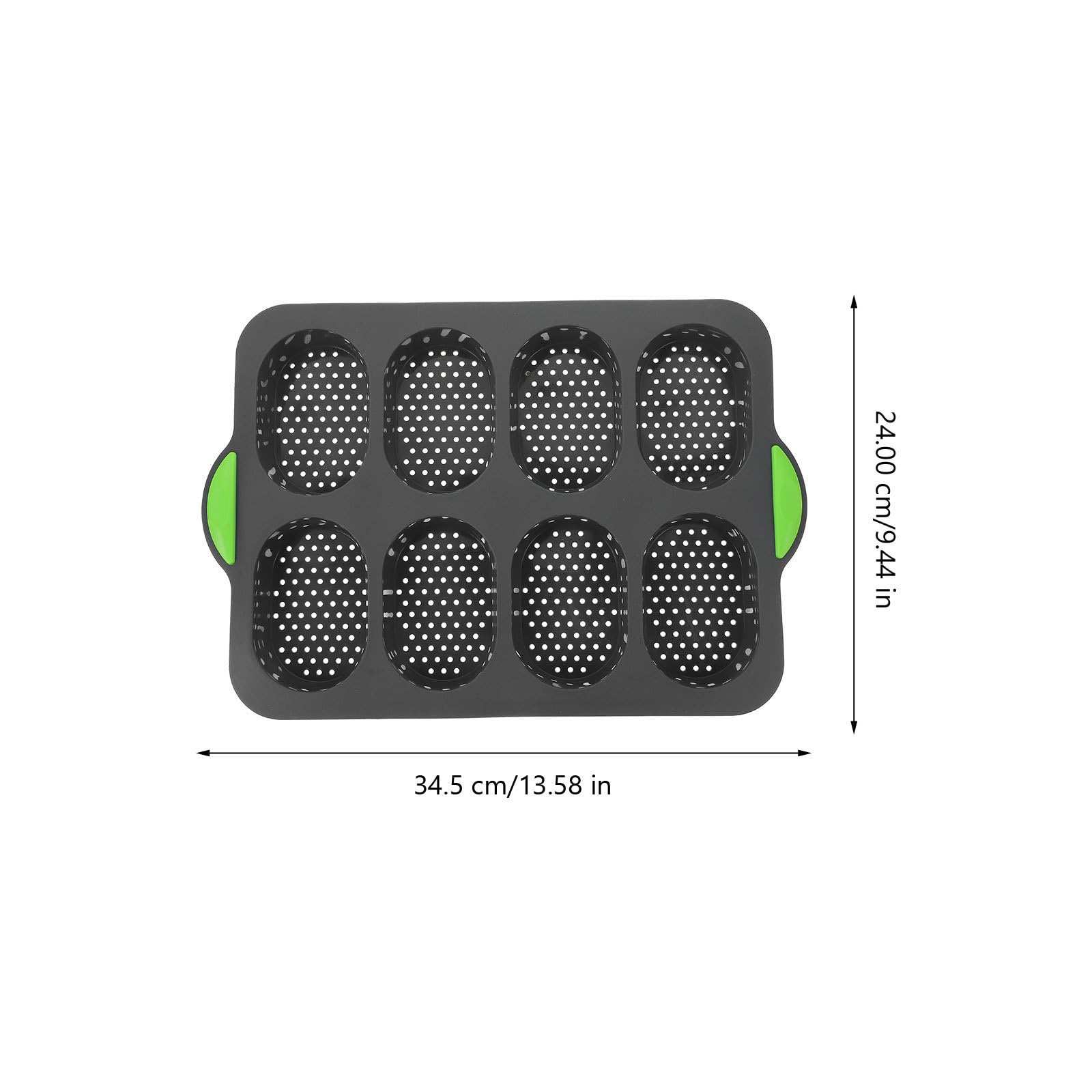 Molde para Hornear Pan Francés de Silicona Negro, Antiadherente Flexible