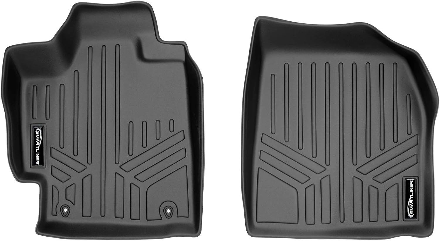 SMARTLINER Custom Fit Floor Mats 1st Row Liner Set for 2008-2013 Toyota Highlander