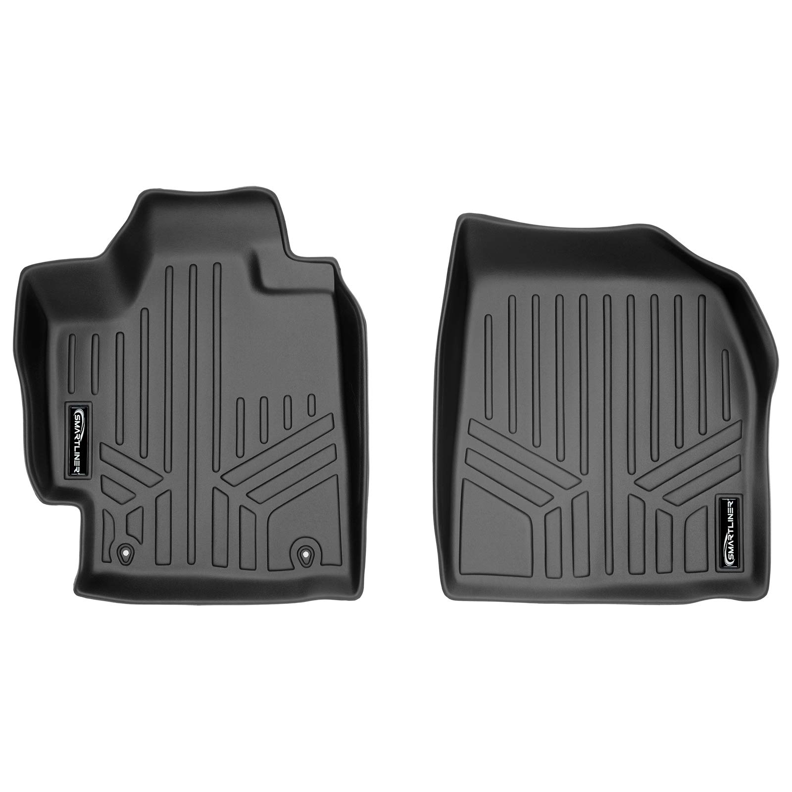 SMARTLINERCustom Fit Floor Mats 1st Row Liner Set Black for 2008-2013 Toyota Highlander Non Hybrid