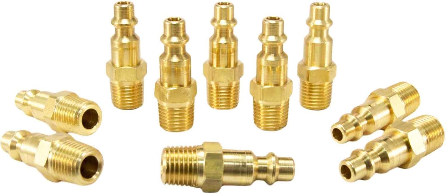 Foster 3 Series - Brass Plugs 10pc, 1/4 Body, 1/4 NPT - Industrial Interchange, I/M, MIL Spec