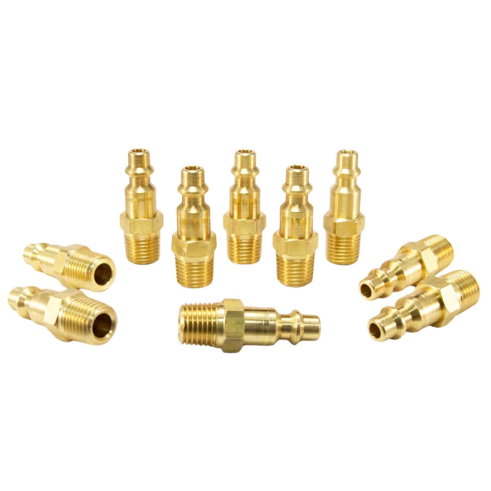 Foster 3 Series - Brass Plugs 10pc, 1/4" Body, 1/4" NPT - Industrial Interchange, I/M, MIL Spec