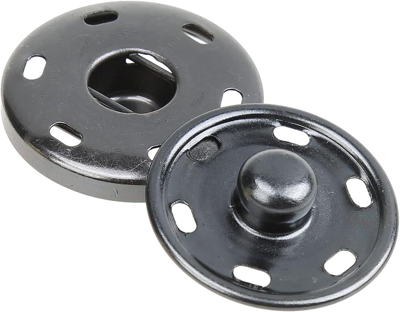 Cotowin Sew-On Snaps, Gunmetal Press Buttons,Pack of 10, 1" / 25MM