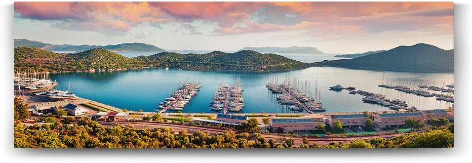 tabloshop Antalya Kaş Panorama Tablo - 150x50cm