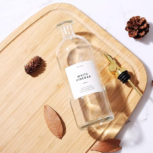 Miniatura 76 de Molimoli Botella dispensadora de aceite de oliva para cocina, dispensador de aceite con vertedor pesado, dispensador de botellas de vidrio