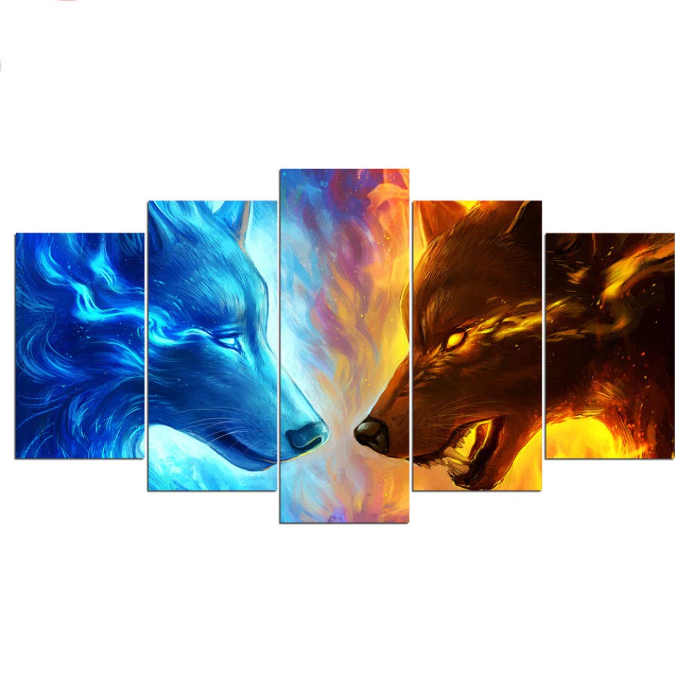 Vuur En Ijs Wolf Behang