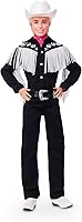 Vista 1 de Barbie The Movie - Muñeca coleccionable Ken con traje occidental blanco y negro (exclusiva)