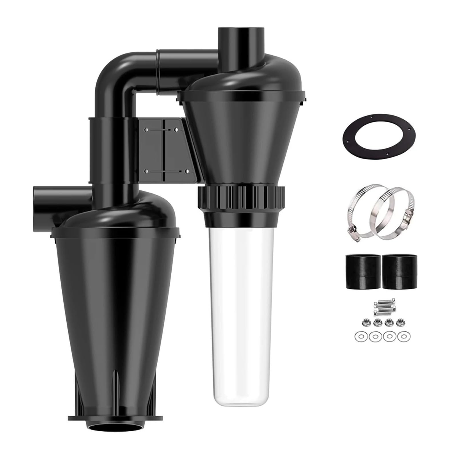Collecteur de poussière cyclonique haut rendement à double filtration industrielle 2''