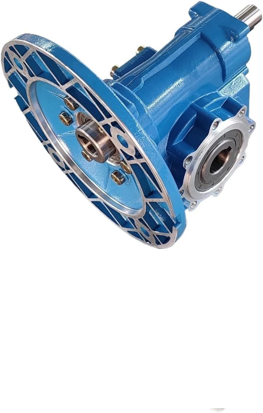 Worm Gearbox CYVF063-VS Input 14/19/22/24mm Output 25mm Ratio 5:1/100:1 Worm Gear Tin Bronze(Ratio 80 to 1,Input 19 FL80B5)