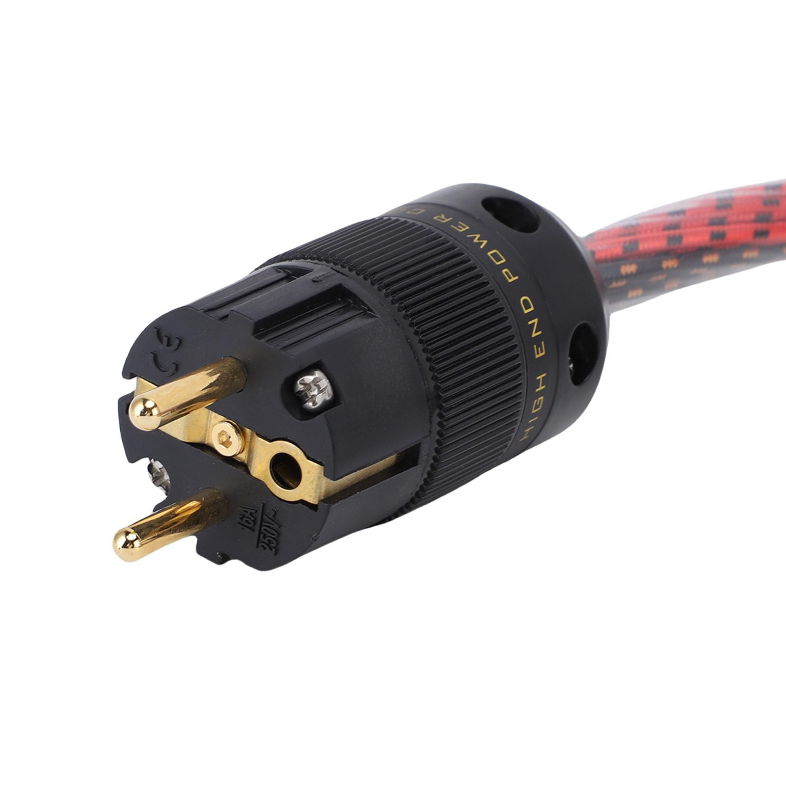 Generic Cable de Alimentación de Blindaje HiFi 10AWG OFC, Conectores Chapados en Oro para Potente Filtro, Tocadiscos, Amplificador, Reproductor de CD