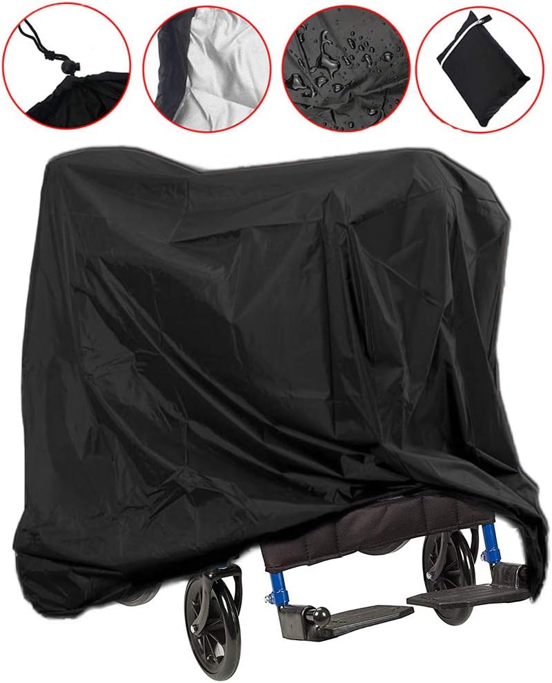 Lmeison Wheelchair Cover, Waterproof Mobility Scooter Outdoor Storage Cover Lightweight Rain Protector from Dust Dirt Snow Rain Sun Rays - 67 x 24 x 46 inch (L x W x H)