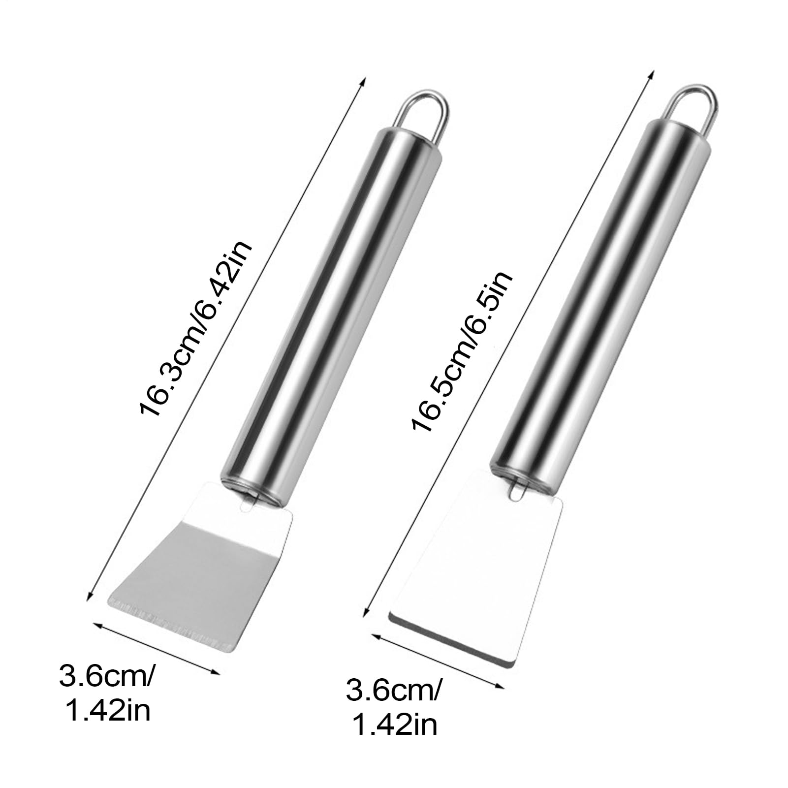 Spatule Nettoyante pour Cuisine,Spatule De Nettoyage Domestique en Acier Inoxydable - Racloir Résistant Anti-Rouille Ustensiles De Cuisine pour Gril Barbecue Réfrigérateur Camping Extérieur