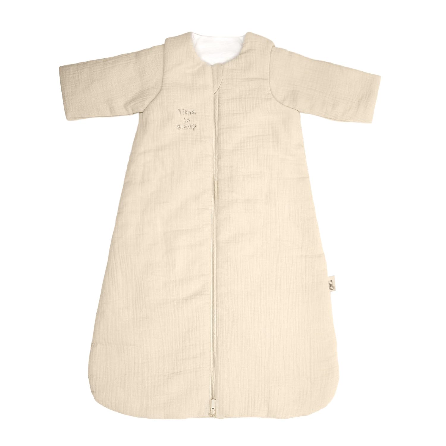 PERLETTI Sacco Nanna Invernale Tog 2.5 Neonato - Cotone Organico con Maniche Staccabili Bambino Bambina 0-6 e 6-18 Mesi - Sleeping Bag con Cerniera Centrale Caldo Morbido
