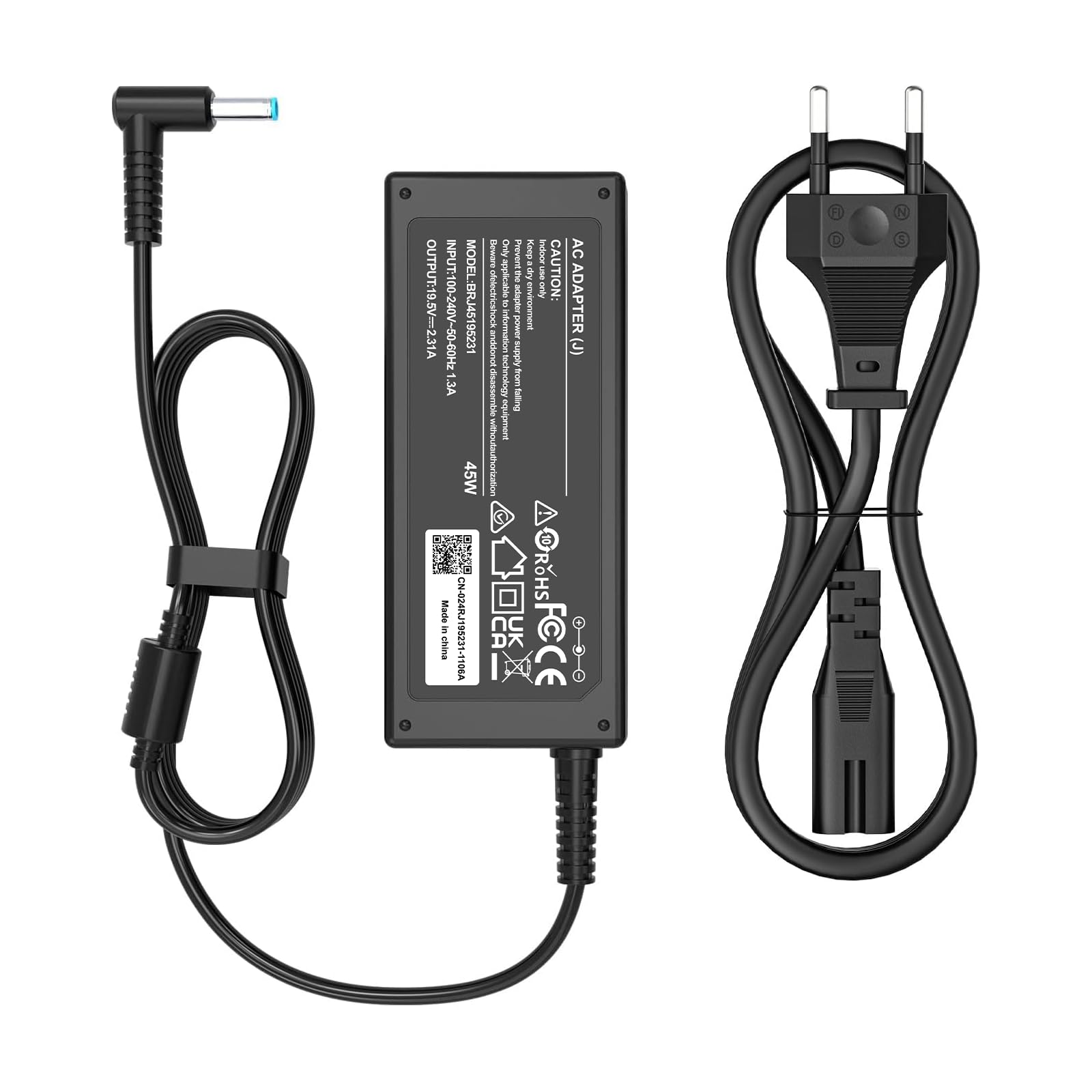 Chargeur HP 65W 19.5V 3.33A – Fiche 4.8x1.7mm – Pour Envy, Pavilion, EliteBook