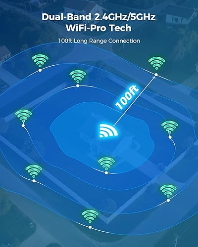 Miniatura 3 de Hiseeu Cámara de seguridad inalámbrica 4K8MP para exteriores, sistema de cámara WiFi Pro 5G2.4G para seguridad del hogar, kit de 4 cámaras, visión