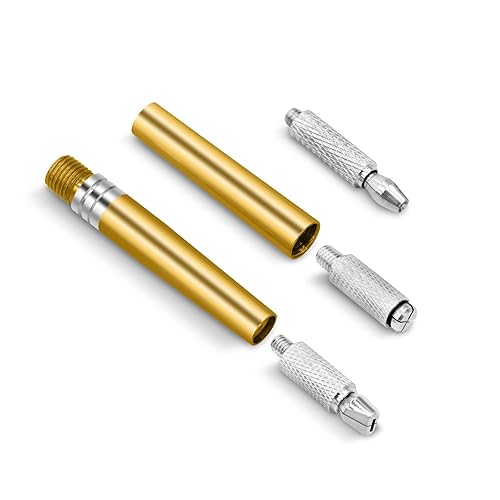 Vista 5 de Pinkiou Pluma Microblading para cejas Henna Maquillaje Pluma de laminación de cejas con hoja esterilizada Trazo de pelo Bordado de cejas Oro